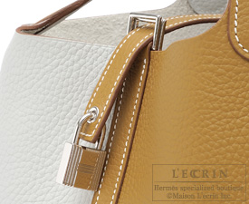 Hermes　Birkin bag 30　Kraft/Pearl grey　Clemence leather　Silver hardware