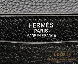HERMES SAC A DEPECHE 38 Clemence leather Black Hand bag 500060032