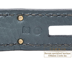 Hermes　Kelly bag 28　Blue orage　Togo leather　Silver hardware