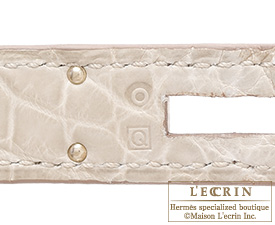 Hermes　Kelly bag 28　Beton　Matt niloticus crocodile skin　Silver hardware