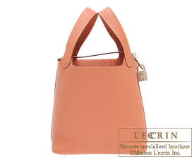 Hermes　Picotin Lock bag 18/PM　Rose tea　Clemence leather　Silver hardware