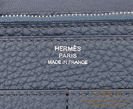 Hermes　Dogon GM　Blue orage　Togo leather　Silver hardware