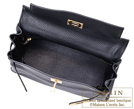 Hermes　Kelly bag 28　Black　Clemence leather　Gold hardware