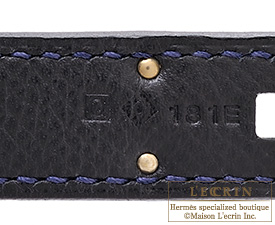 Hermes　Birkin bag 35　Blue saphir/Black　Epsom leather　Mat Silver  hardware