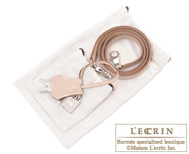 Hermes　Kelly bag 32　Retourne　Argile　Clemence leather　Silver hardware