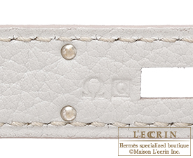 Hermes　Birkin bag 30　Pearl grey　Fjord leather　Silver hardware