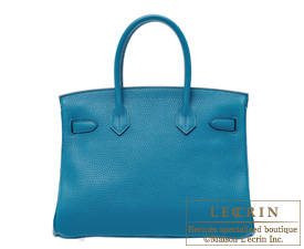 Hermes　Birkin bag 30　Blue izmir　Clemence leather　Silver hardware