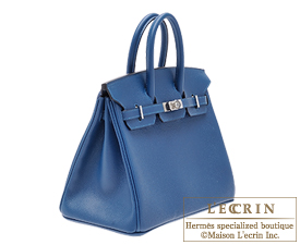 Hermes　Birkin bag 25　Blue thalassa　Epsom leather　Silver hardware