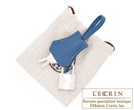 Hermes　Birkin bag 25　Blue thalassa　Epsom leather　Silver hardware