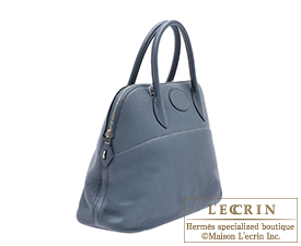 Hermes　Bolide bag 35　Blue orage　Clemence leather　Silver hardware