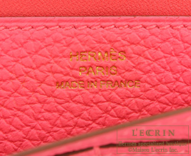 Hermes　Dogon LONG　Rose lipstick　Togo leather　Gold hardware