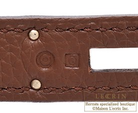 Hermes　Kelly bag 28　Brulee　Togo leather　Silver hardware