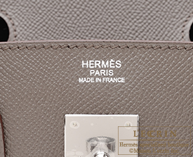 Hermes　Birkin bag 30　Etain　Epsom leather　Silver hardware