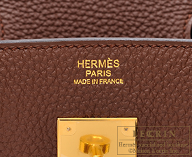 Hermes　Birkin bag 30　Brulee　Togo leather　Gold hardware