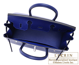 Hermes　Birkin bag 30　Blue saphir/Sapphire blue　Epsom leather　Silver hardware