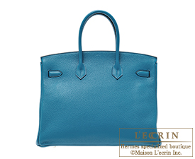 Hermes　Birkin bag 35　Blue izmir　Clemence leather　Silver hardware