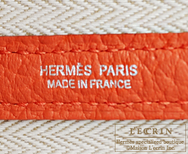 Hermes　Garden Party bag 30/TPM　Capucine　Country leather　Silver hardware