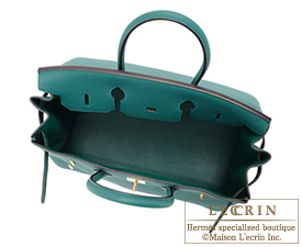 Hermes　Birkin bag 35　Malachite/Malachite green　Togo leather　Gold hardware