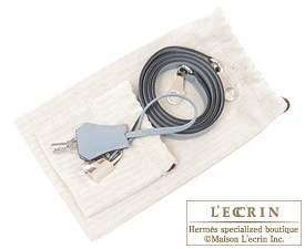 Hermes　Kelly bag 32　Blue lin/Linen blue　Togo leather　Silver hardware