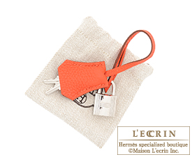 Hermes　Birkin bag 25　Capucine　Togo leather　Silver hardware