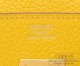 Hermes　Birkin bag 30　Soleil　Clemence leather　Gold hardware