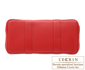 Hermes　Garden Party bag TPM　Rouge piment　Negonda leather　Silver hardware