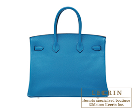 Hermes　Birkin bag 35　Blue izmir　Epsom leather　Silver hardware
