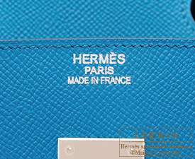 Hermes　Birkin bag 35　Blue izmir　Epsom leather　Silver hardware