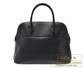 Hermes　Bolide bag 35　Black　Clemence leather　Silver hardware