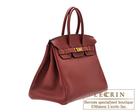 Hermes　Birkin bag 35　Rouge H　Togo leather　Gold hardware