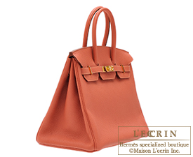 Hermes　Birkin bag 35　Rosy/Orange pink　Togo leather　Gold hardware