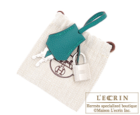 Hermes　Birkin bag 25　Malachite　Togo leather　Silver hardware