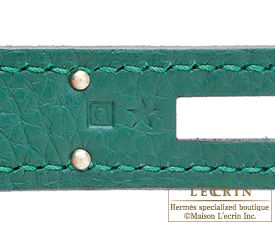 Hermes　Kelly bag 32　Retourne　Malachite/Malachite greenClemence leather　Silver hardware