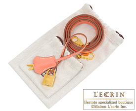 Hermes　Bolide bag 35　Crevette　Clemence leather　Gold hardware