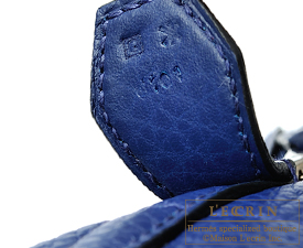 Hermes　Bolide bag 35　Blue saphir/sapphire blue　Clemence leather　Silver hardware