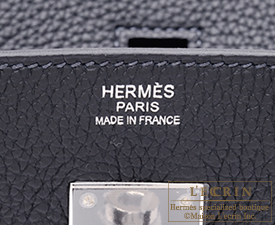 Hermes　Birkin bag 30　Blue ocean　Togo leather　Silver hardware