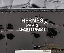 Hermes　Birkin bag 30　Black　Porosus crocodile skin　Silver hardware