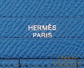 Hermes　Bearn Soufflet　Bi-color　Blue saphir/Blue izmir　Epsom leather　Silver hardware