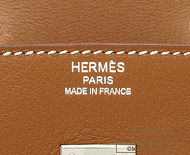 Hermes　Birkin bag 25　Gold　Swift leather　Silver hardware