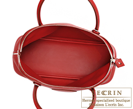 Hermes　Bolide bag 31　Rouge garance　Clemence leather　Silver hardware
