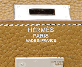 Hermes　Kelly Amazon bag 32　Retourne　Kraft　Clemence leather　Silver hardware