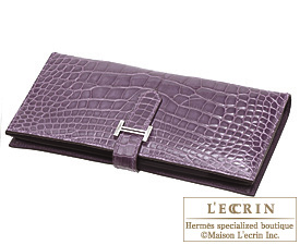 Hermes　Birkin bag 35　Amethyst　Alligator crocodile skin　Silver hardware