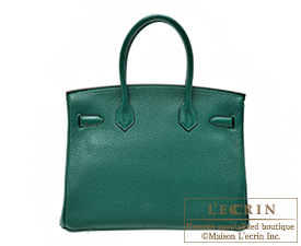 Hermes　Birkin bag 30　Malachite　Clemence leather　Silver hardware