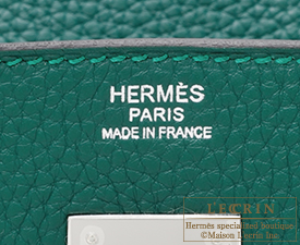 Hermes　Birkin bag 30　Malachite　Clemence leather　Silver hardware