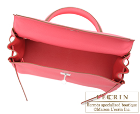 Hermes　Kelly bag 35　Rose lipstick　Togo leather　Silver hardware