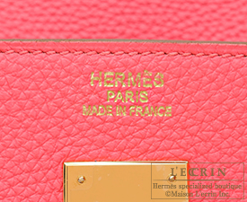 Hermes　Birkin bag 40　Rose lipstick　Togo leather　Gold hardware