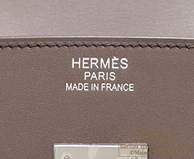 Hermes　Birkin bag 35　Grioret　Tadelakt leather　Silver hardware