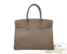 Hermes　Birkin bag 30　Taupe grey　Togo leather　Silver hardware