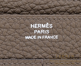 Hermes　Dogon GM　Taupe grey　Togo leather　Matt silver hardware