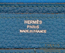 Hermes　Dogon GM　Blue de galice　Togo leather　Silver hardware